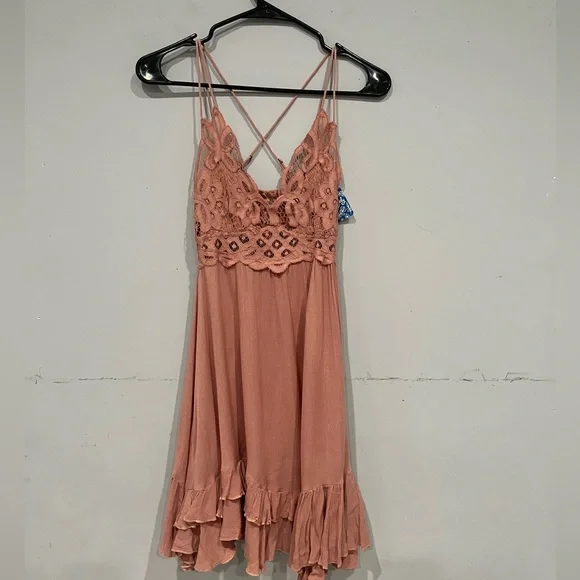 ❤️NWT Free People Adella dusty pink dress - Picture 7 of 8